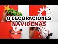 🎄8 DECORACIONES NAVIDEÑAS CON PAPEL MUY FÁCILES☃️ MANUALIDADES DE NAVIDAD