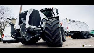 NEW IN WHTIE / Claas Xerion 5000 &amp; Tebbe Miststreuer / TEASER / Westhoff Agrar 2021