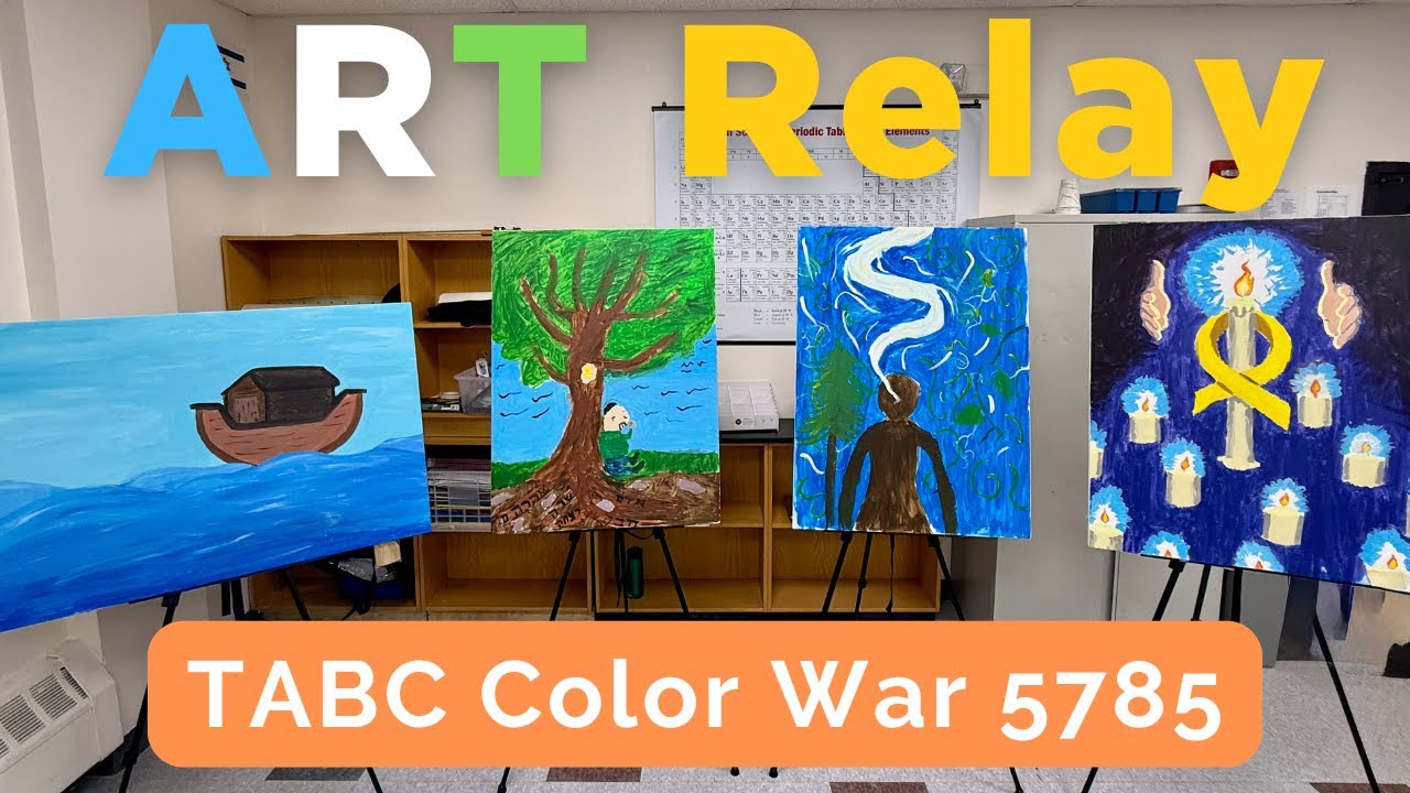 TABC Color War 5785 Art Relay - YouTube