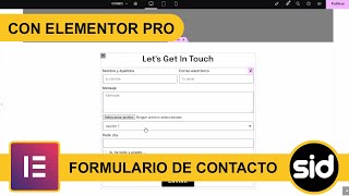Cómo Crear un Formulario de Contacto Profesional en Elementor PRO (Tutorial Completo 2025)