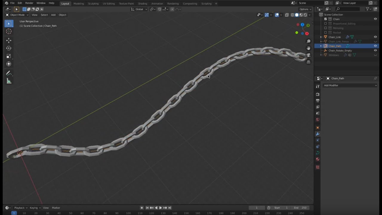 3D Basics In Blender - Creating A Dynamic Chain