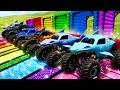 INSANE MONSTER TRUCK Rainbow Challenge 🌈🔥 | Glitter Track Race You’ve Never Seen! #4