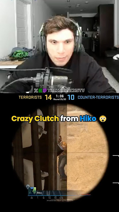Hiko Was so Good 😮 #trainwreckstv #trainwrecks #hiko #hikocs #cs2 #csgo #counterstrike #clutch #1v5