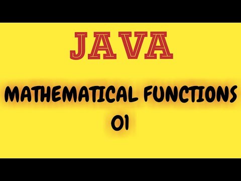 MATHEMATICAL FUNCTIONS 01 in Java|| Java programming || Indo computers|| HINDI
