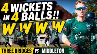 4 WICKETS IN 4 BALLS! | Three Bridges vs Middleton | Cricket Highlights