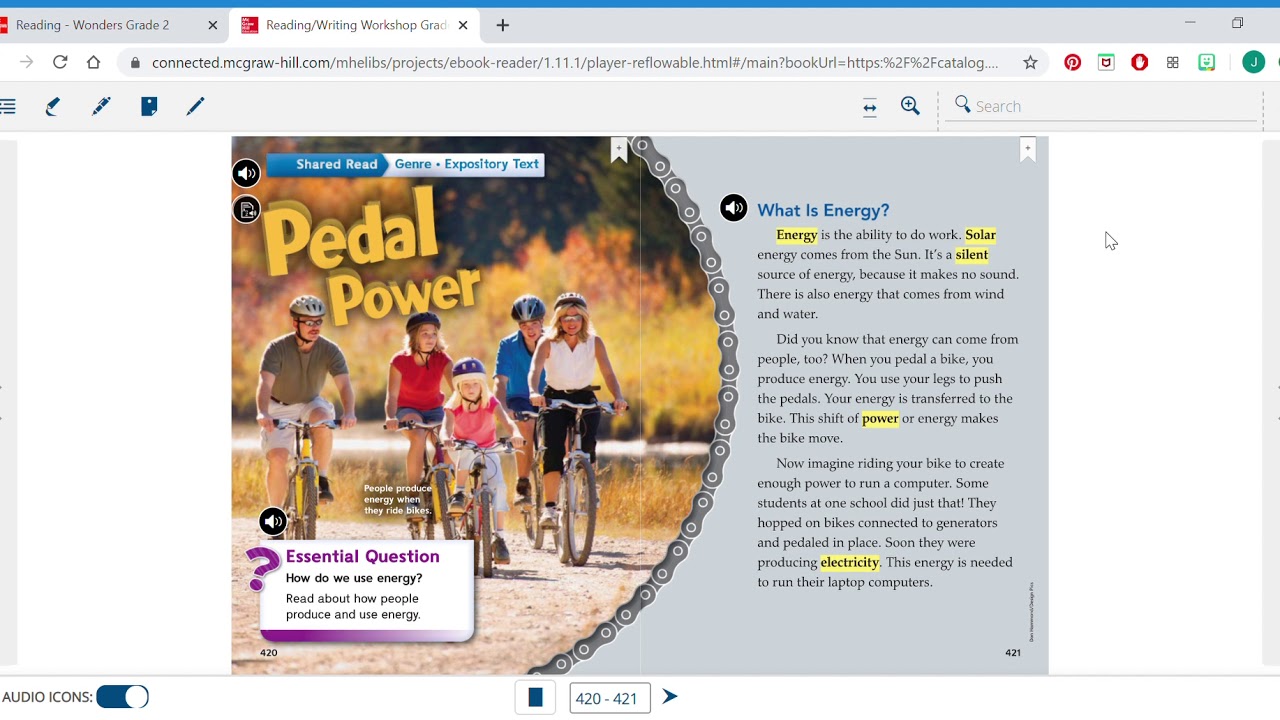 Wonder's Unit 6 Week 2 Story Pedal Power - YouTube