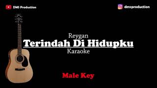 Terindah Di Hidupku - Reygan Male Key Karaoke Akustik Gitar +