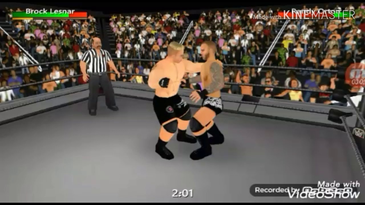 Wr3d Brock lesenar vs Randy ortan summer slam arena