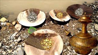 NATURAL PROCESS OF SEPARATION OF WHITE GOLD FROM YELLOW GOLD TRADITIONAL GOLD MINING