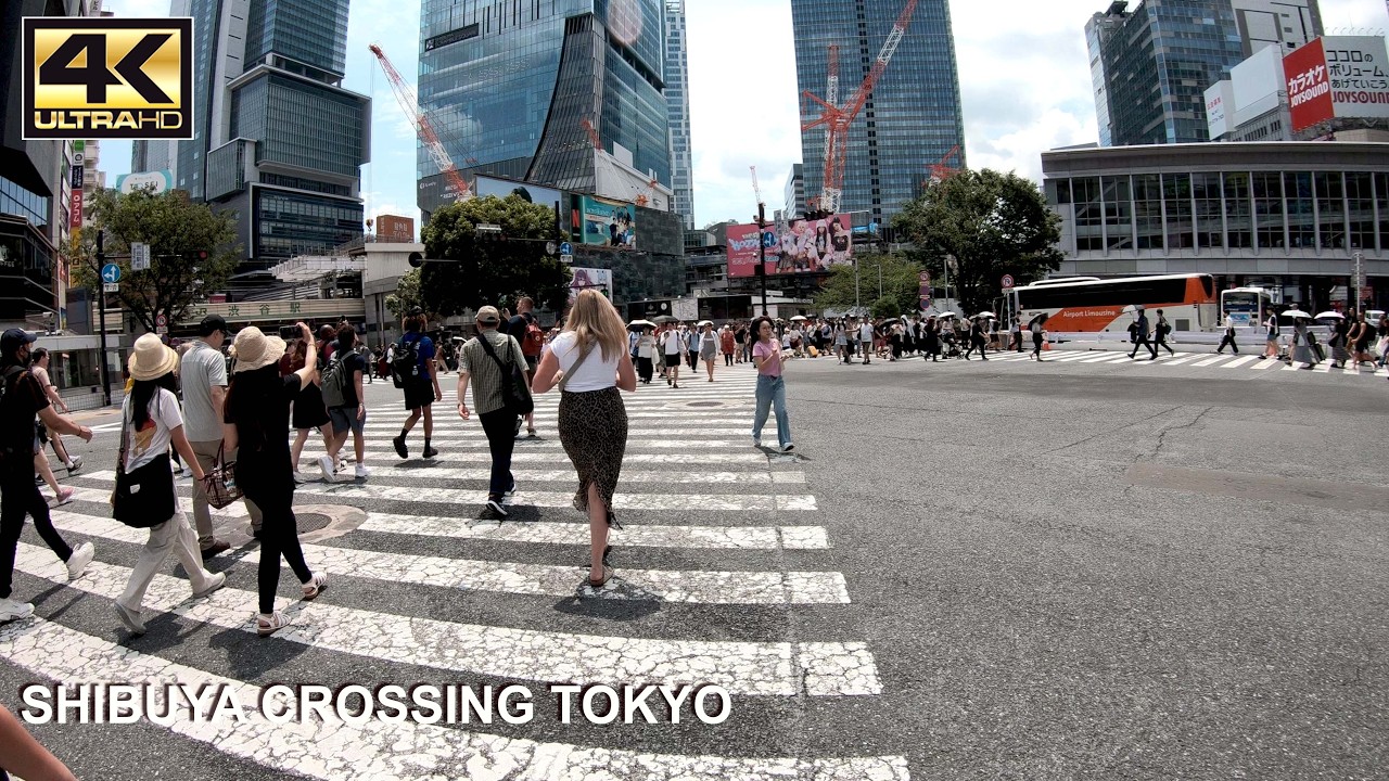 The BUSIEST Crossing in the World on a Quiet Day - Shibuya Crossing Tokyo Japan