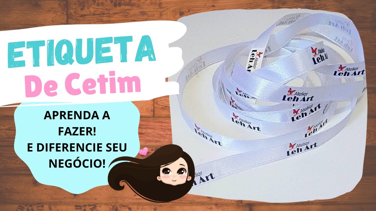 COMO FAZER ETIQUETA DE CETIM FÁCIL - Com Papel transfer para artesanato