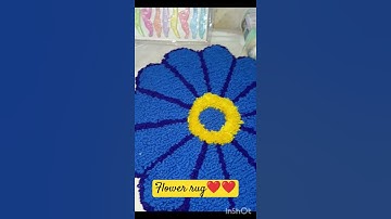 hooking flower rug/hooking work#latch #hooking #wool craft #trending #textile art #art #wool