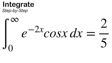 Integrate e^-2xcosx from 0 to infinity  💪 BEST method 💪