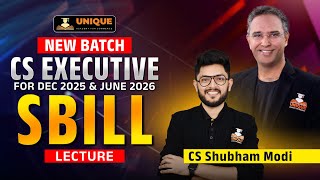 SBILL CS EXECUTIVE LECTURE 3 DEC 25/JUNE 26 | DEMO | CS SHUBHAM MODI