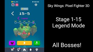 Retro Shooting/Sky Wings: Pixel Fighter 3D | Legend Mode | All Bosses! screenshot 2