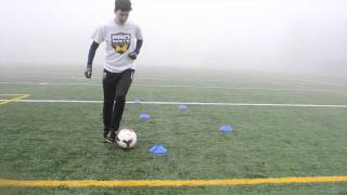 Cones in a Zig Zag Scissor Right, Step over Right