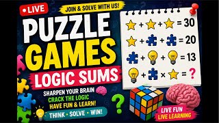 🧩 PUZZLE GAMES & LOGIC SUMS LIVE! 🧠 Can You Solve Them All? 🔢 screenshot 3