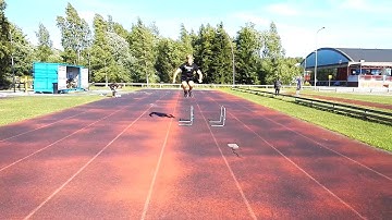 Lateral Hurdle Jump to 10m Sprint