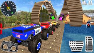 Impossible Car Mega Stunts Ramp Simulator #5 - US Police Monster Truck Racing 3D - Android gameplay screenshot 1