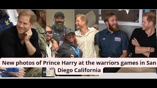 New photos of Prince Harry at the games in San Diego California.The Duke of Sussex looks happy