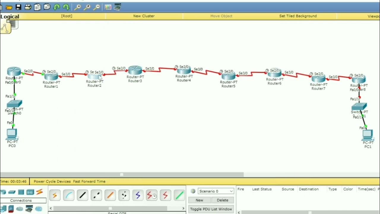 how-to-connect-2-pc-with-9-routers-cisco-pocket-tracer-mr-jarp