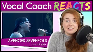 Vocal Coach reacts to Avenged Sevenfold - Gunslinger (M.Shadows Live)