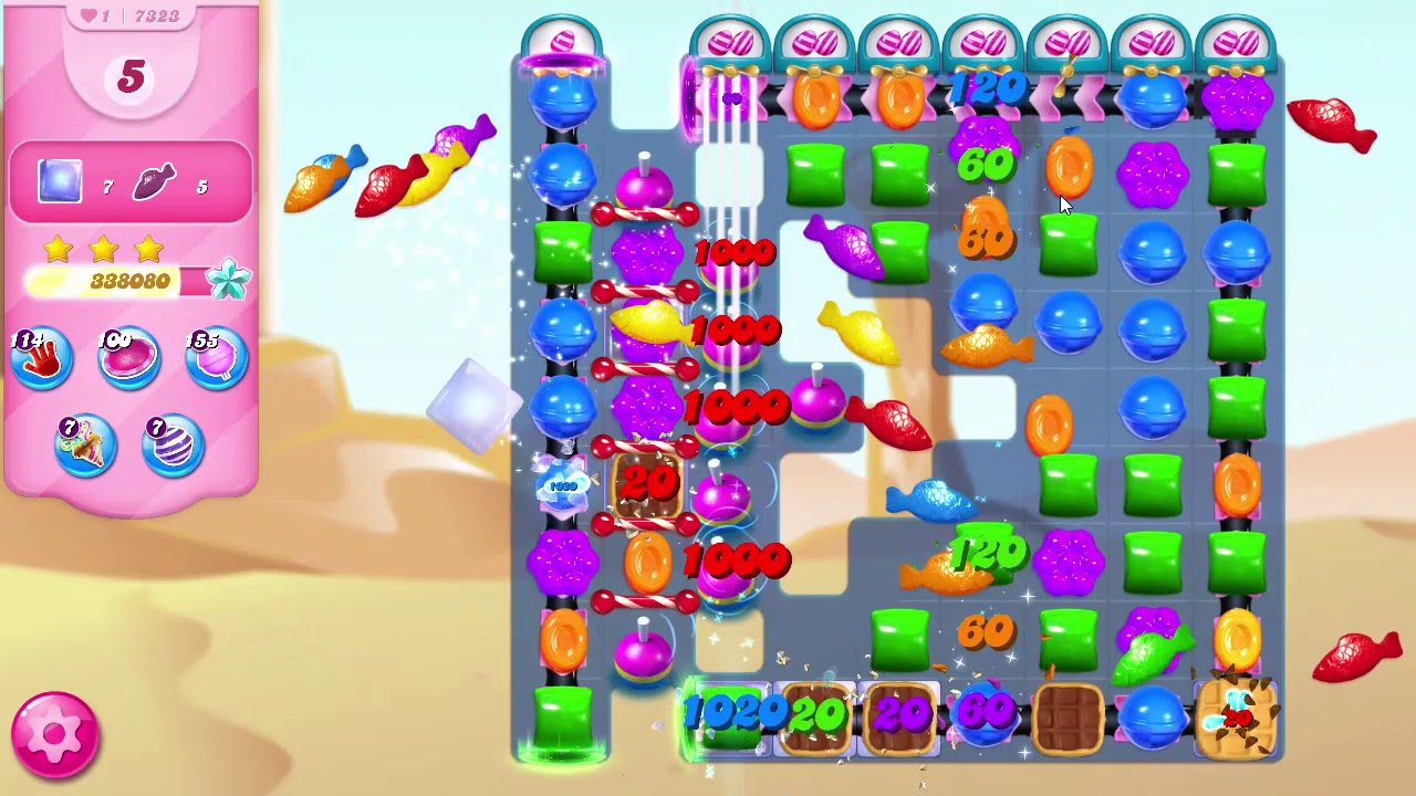 Candy Crush Saga LEVEL 7323 NO BOOSTERS - YouTube