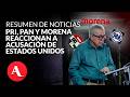 Rocha Moya: PRI, PAN y Morena reaccionan a acusación de Estados Unidos | Resumen de noticias