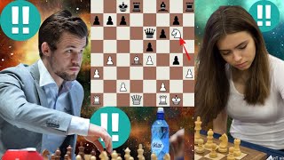 Pleasant chess game | Anna Cramling vs Magnus Carlsen 6