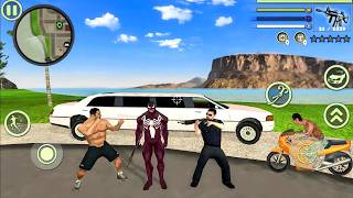 Venom Spider Rope Hero Vice Town - Fun at Limo Car - Android Gameplay screenshot 2