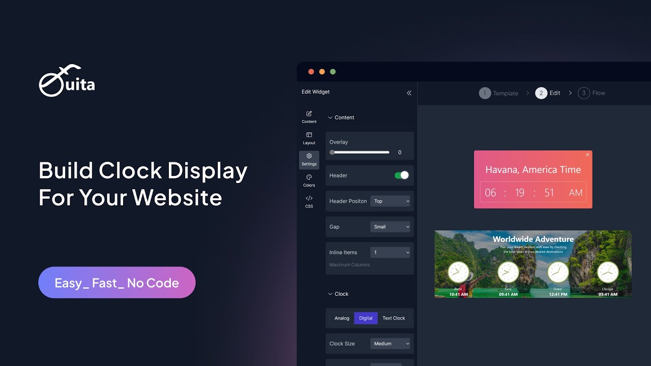 How to build clock display for your website - YouTube
