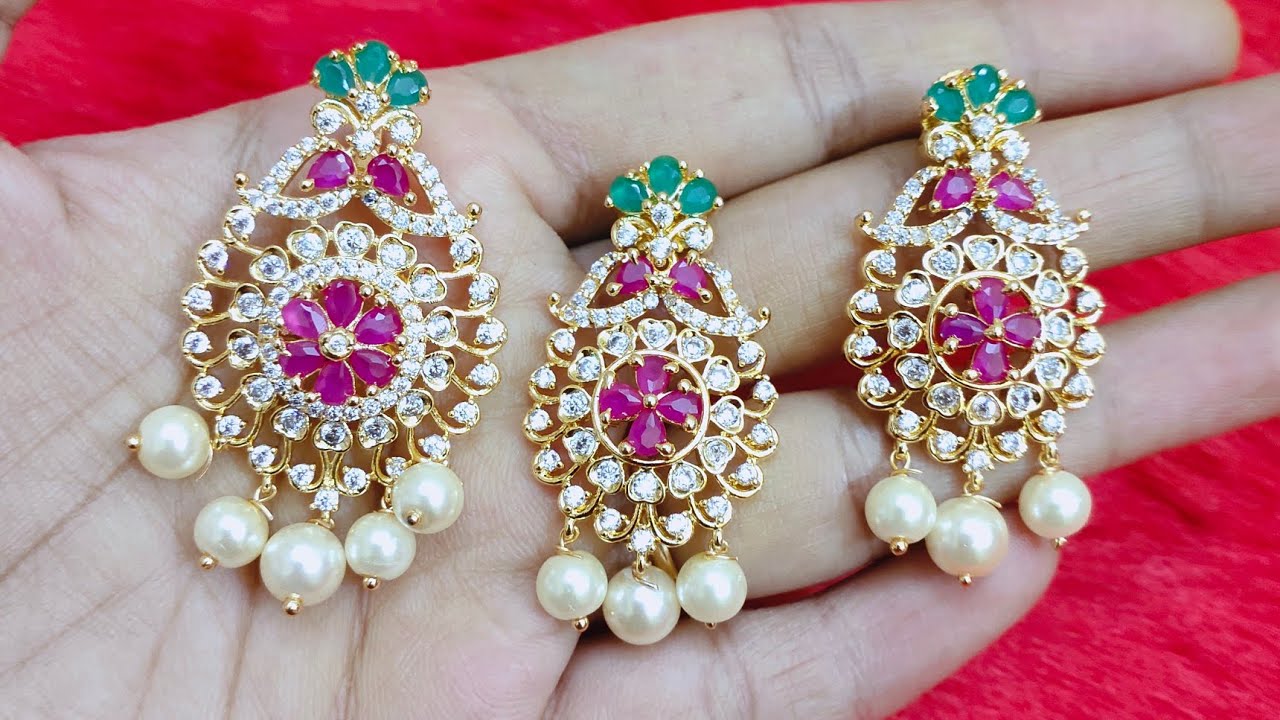 Gold polish cz pendant with earrings 999rs free shipping Whatsapp
