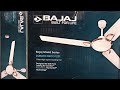 Bajaj Durato Deco 12S1 Ceiling Fan 1 Star High Speed 1200 MM | Bianco Colour | Unboxing Installation