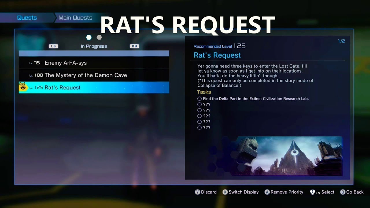 Sao fatal bullet rat's request all chest location