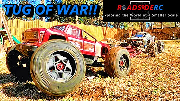 Traxxas X-Maxx 8S vs Arrma Outcast 8S | Tug of War Battle!