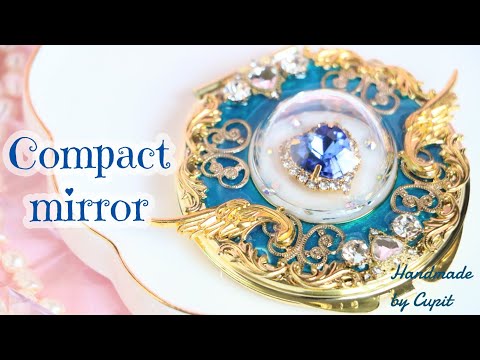 UVresin】地味なコンパクトミラーが可愛くなるまで/ハンドメイド/#UV