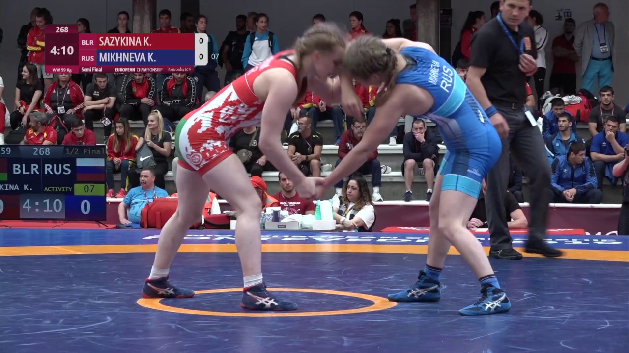 1/2 WW - 59 kg: K. SAZYKINA (BLR) v. K. MIKHNEVA (RUS)
