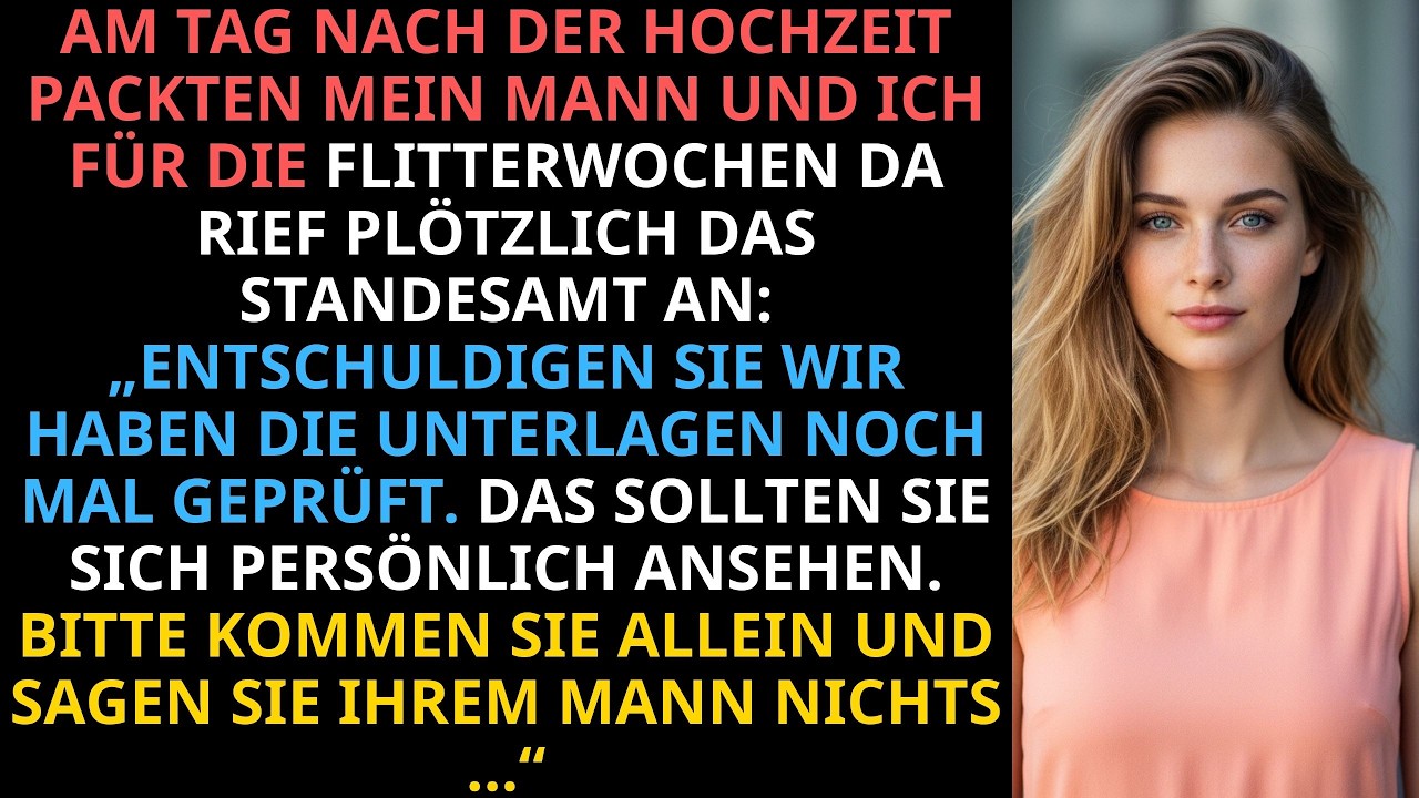 Ich stand in einem schneeweißen Hochzeitskleid in meinem Ankleidezimmer und packte für die Flitterwochen, als mein Telefon klingelte. Eine fremde Nummer – eigentlich ging ich nicht ran, aber...