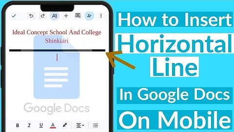 How to Insert Horizontal Line in Google Docs on Mobile | Horizontal Line in Google Docs on Mobile