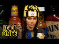 Teyana Taylor Battles One Hot Sauce After Another While Eating Spicy Wings | Hot Ones