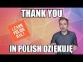How to say THANK YOU in POLISH