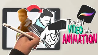 How to TURN ANY VIDEO INTO ANIMATION on your iPad — PROCREATE Tutorial (w/ der Chef)