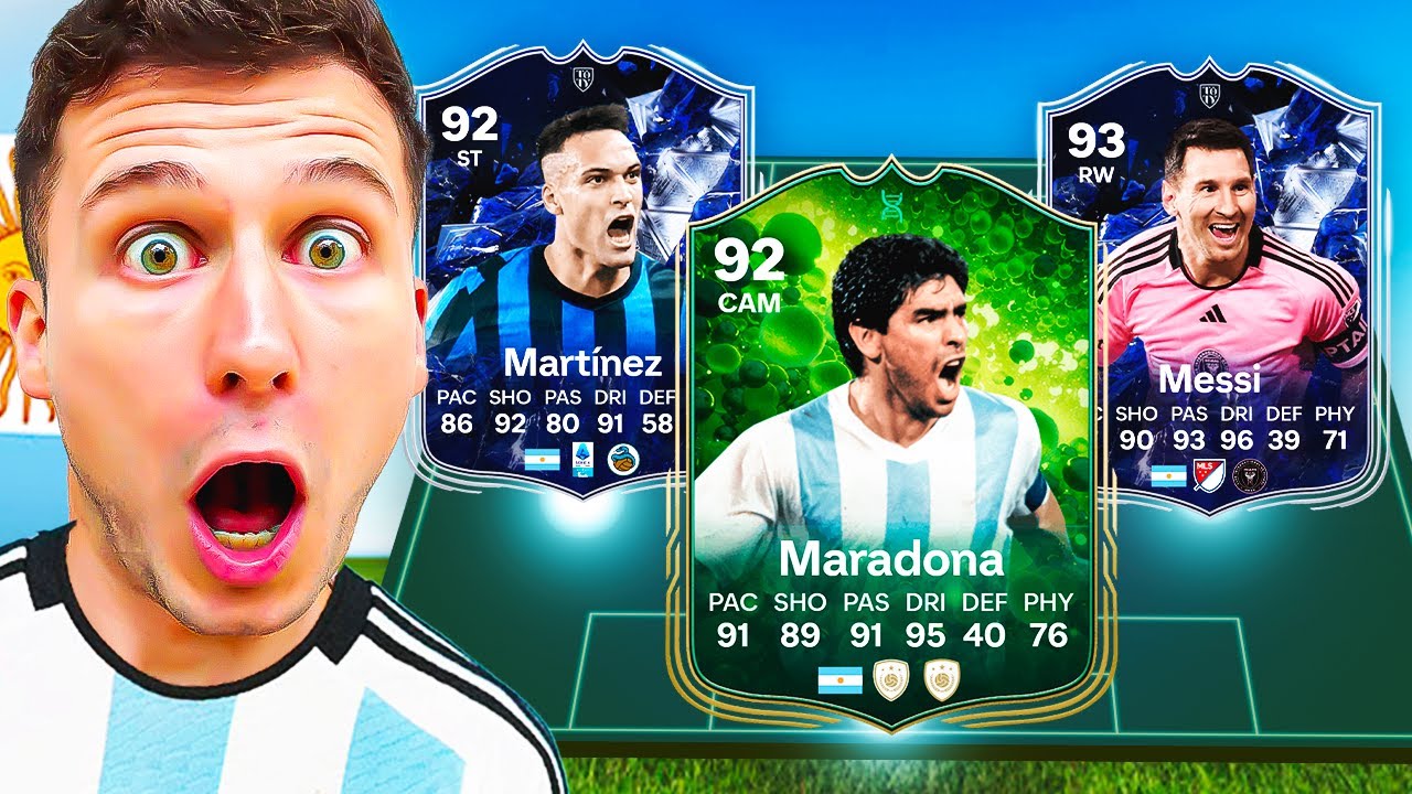 FIZ A EVO 92 DO MARADONA E MONTEI A SELEÇÃO LENDÁRIA DA ARGENTINA 🔥🔥 NA WL EA FC 25 ULTIMATE TEAM BR