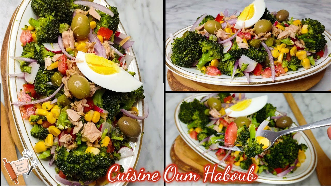 سلاطة بروكولي 🥦🥦🥦ساهلة،بنينة،خفيفة وصحية/salade de brocoli