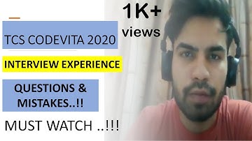 TCS Codevita 2020 Interview Experience 11th Sep 2020 | Important Questions mistakes..!!
