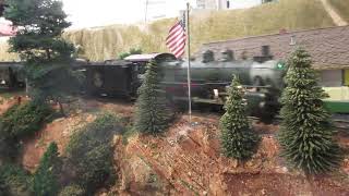 Great Northern Railway: GN H 5 4 6 2 Glacier colors 'old time' passenger cars at Whitefish