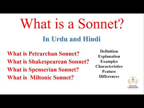 What is Sonnet? Petrarchan Sonnet, Shakespearean Sonnet, Spenserian Sonnet,  Miltonic Sonnet, PDF. - YouTube