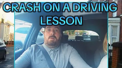 Crash on a driving lesson!