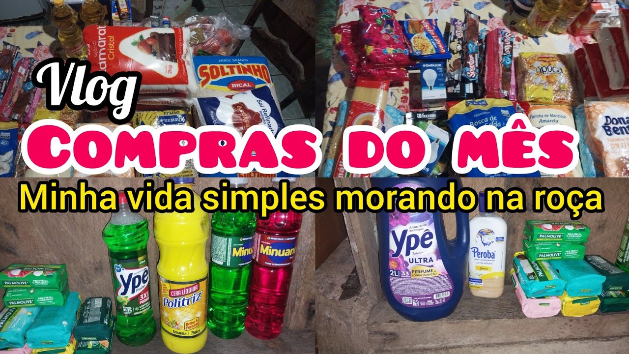 Compras do mês/vida simples morando na roça 