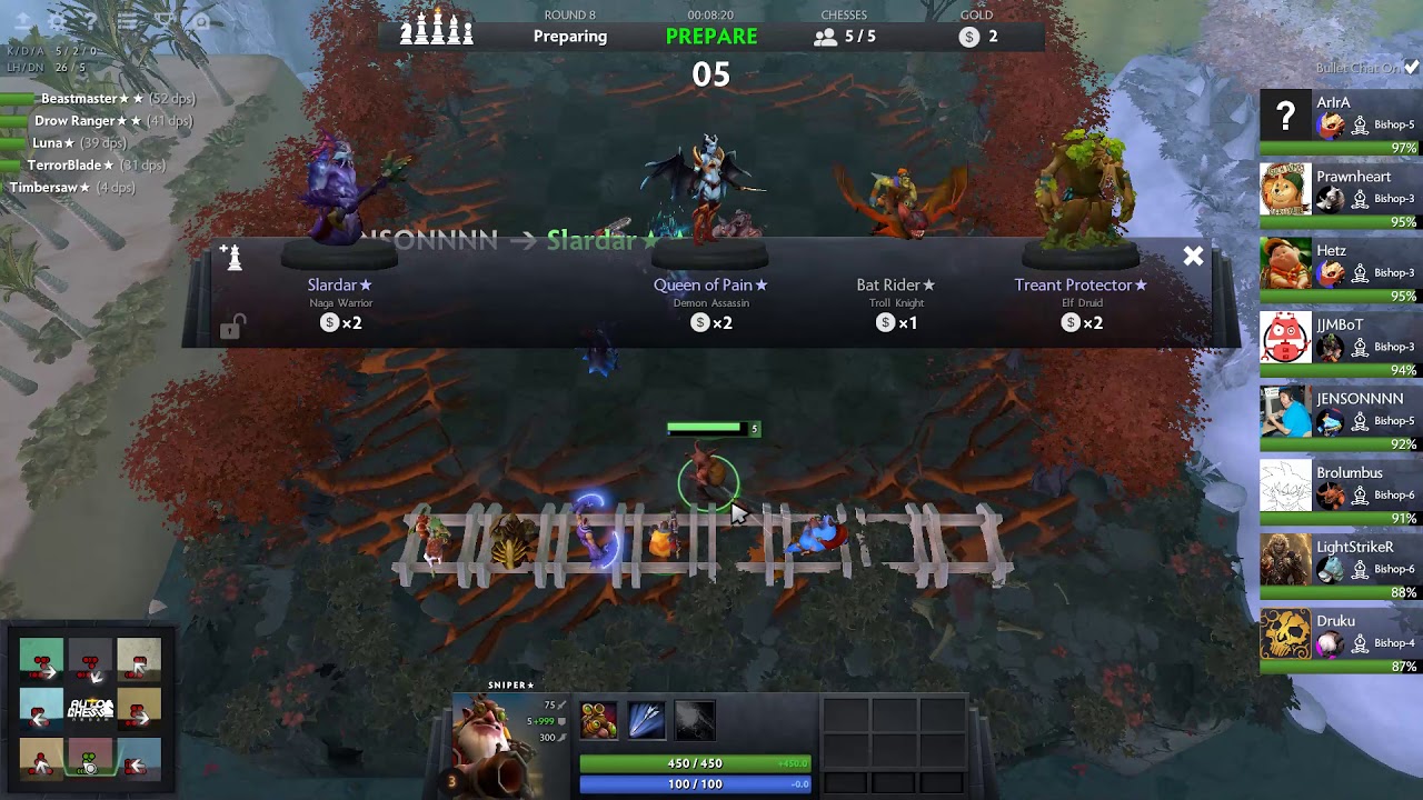 Dota Auto Chess Bishop Lobbies Hunter Strategy Youtube